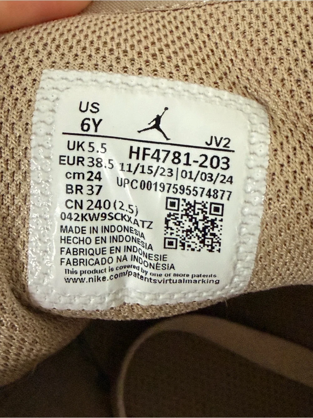 Nike Air Jordan 1 w/ Golfkicks DIY Spikes Mid Taupe Cream High-Top Golf Shoes 6